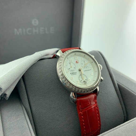 MICHELE CSK 33 DIAMOND BEZEL MOP CHRONOGRAPH WHITE main image 6